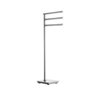 Smedbo FK604 30 7/8 in. Free Standing Triple Towel Bar with Square Base in Polished Stainless Steel from the Outline Lite Collection